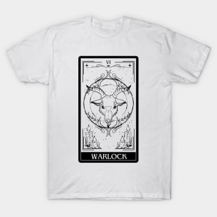 Warlock Tarot Card D&D Nat 20 Dungeons & Dragons T-Shirt Black T-Shirt